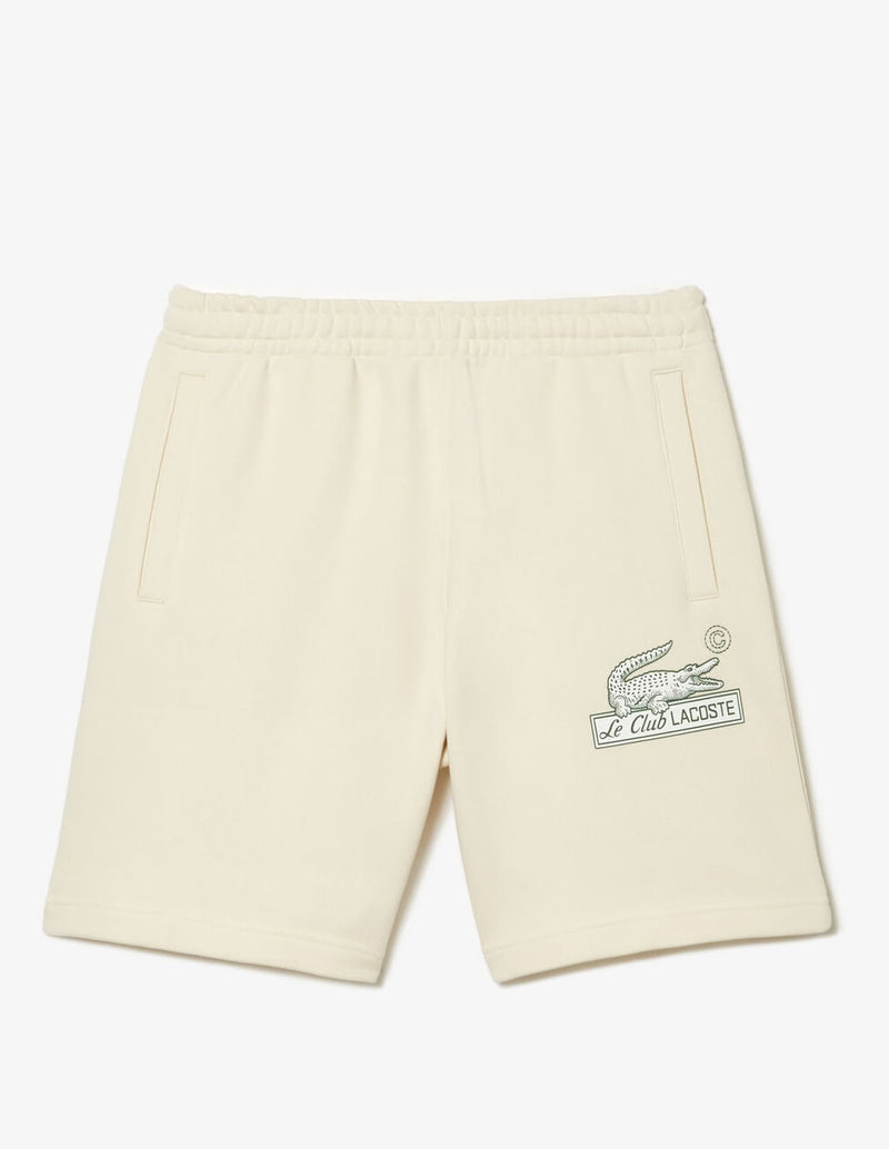 Men's Beige Organic Cotton Lacoste Shorts