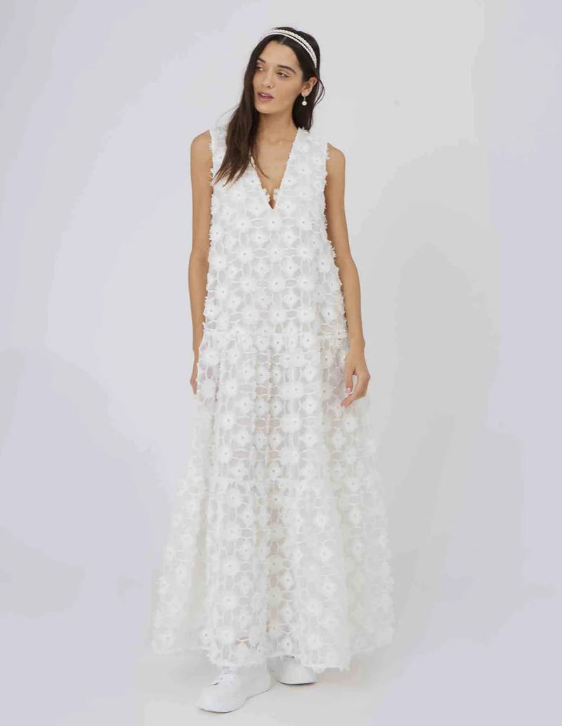 Silvian Heach Karit White Woman Long Dress