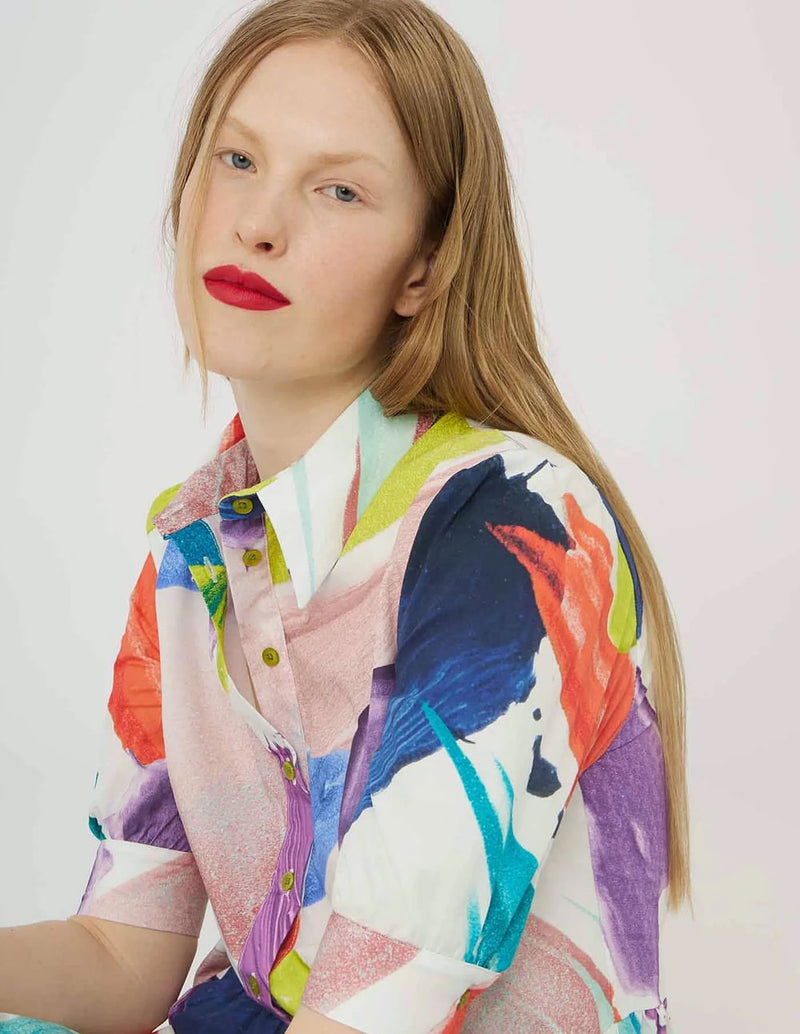 Silvian Heach Hermo Multicolor Print Dress Woman