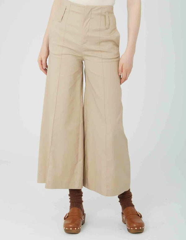 Pantalón Silvian Heach Fuky Amplio Beige Mujer