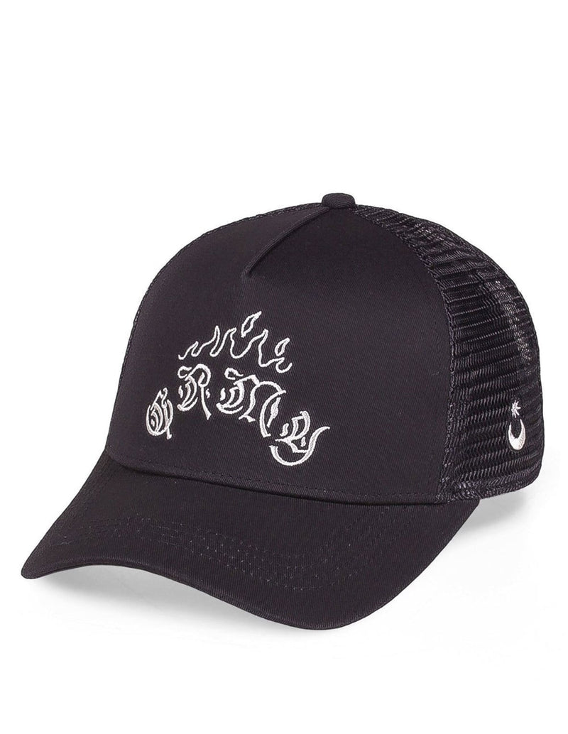 Gorra Grimey Fire Route Trucker Negra Unisex