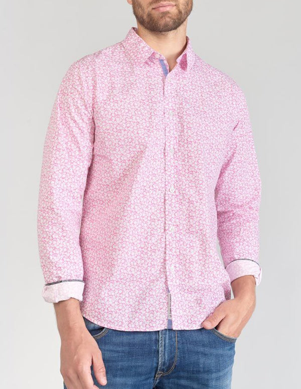 Camisa Le Temps des Cerises Estampada Rosa Hombre