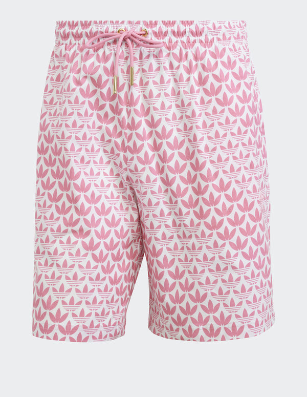 adidas Graphics Monogram White and Pink Men's Shorts