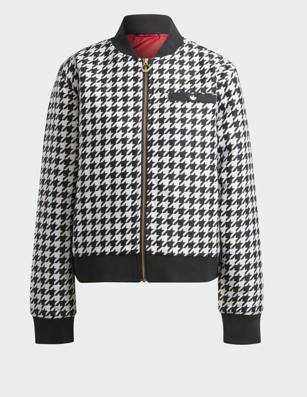 Chaqueta adidas Houndstooth Negra y Blanca Mujer