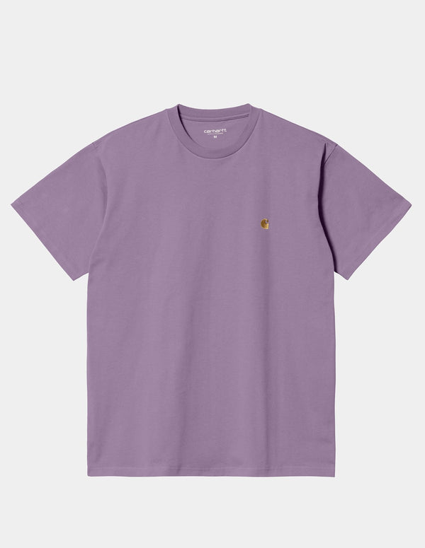 Camiseta Carhartt WIP Chase Morada Hombre