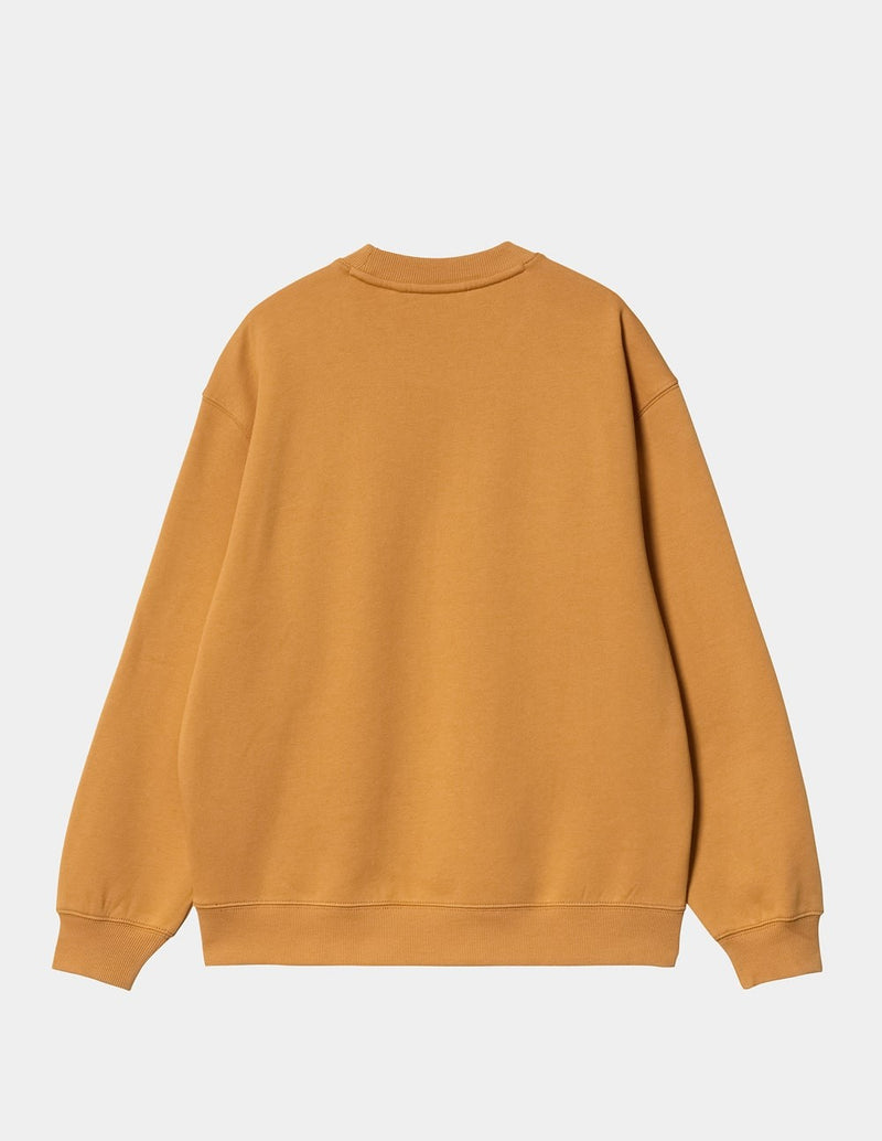 Sudadera Carhartt WIP con Logo Naranja Mujer