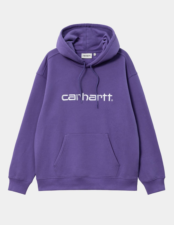 Carhartt WIP Logo Hoodie Purple Women