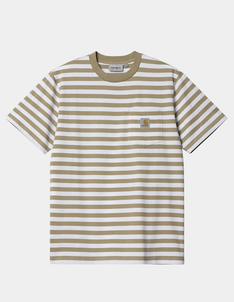 Camiseta Carhartt WIP Scotty Pocket Beige Hombre