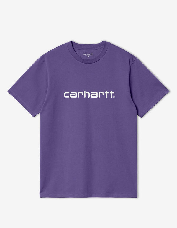 Camiseta Carhartt WIP con Logo Morada Mujer