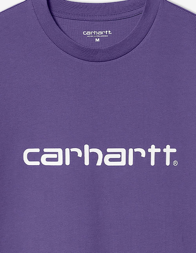 Camiseta Carhartt WIP con Logo Morada Mujer