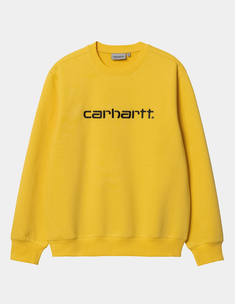 Sudadera Carhartt WIP con Logo Amarilla Hombre