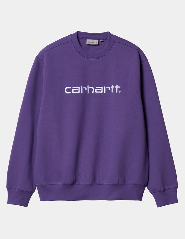 Carhartt WIP Sweatshirt with Logo Purple Men