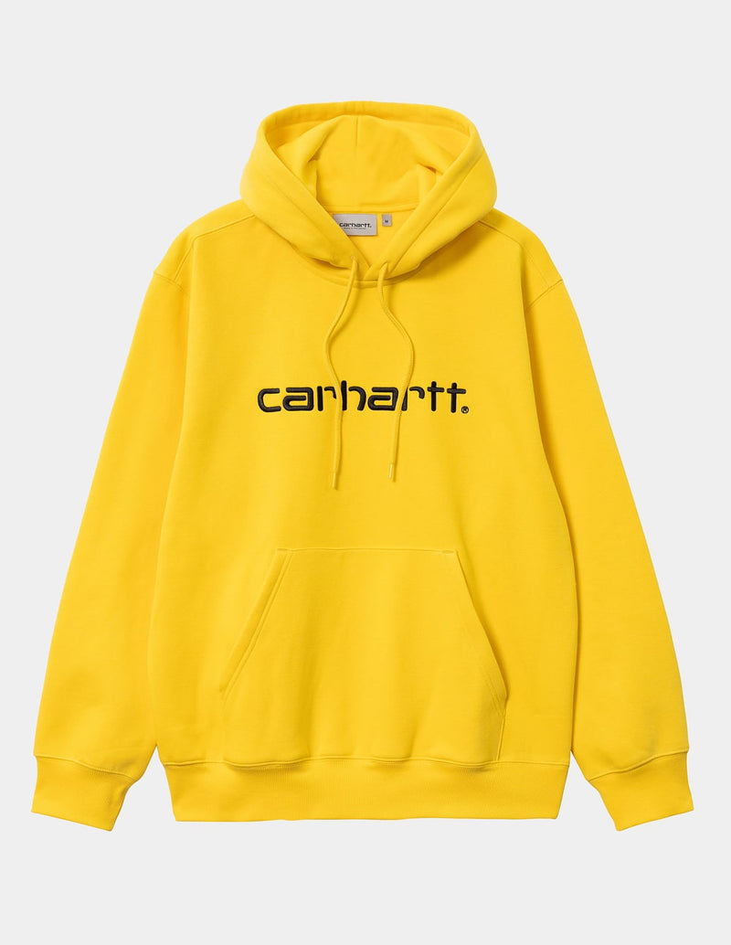 Carhartt WIP Logo Hoodie Yellow Men