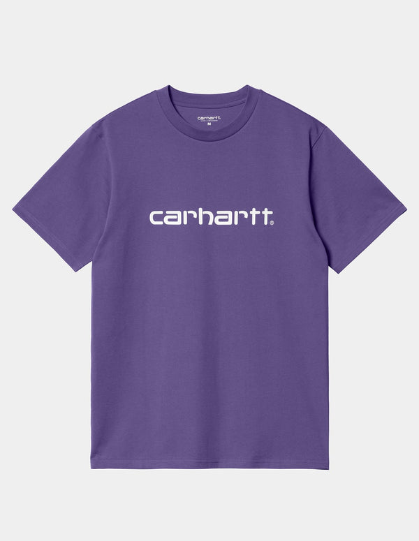 Camiseta Carhartt WIP Script Morada Hombre