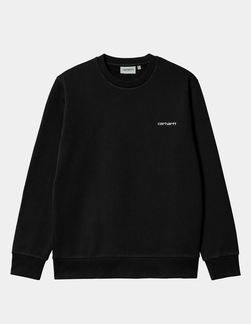 Sudadera Carhartt WIP Script Embroidery Negra Hombre