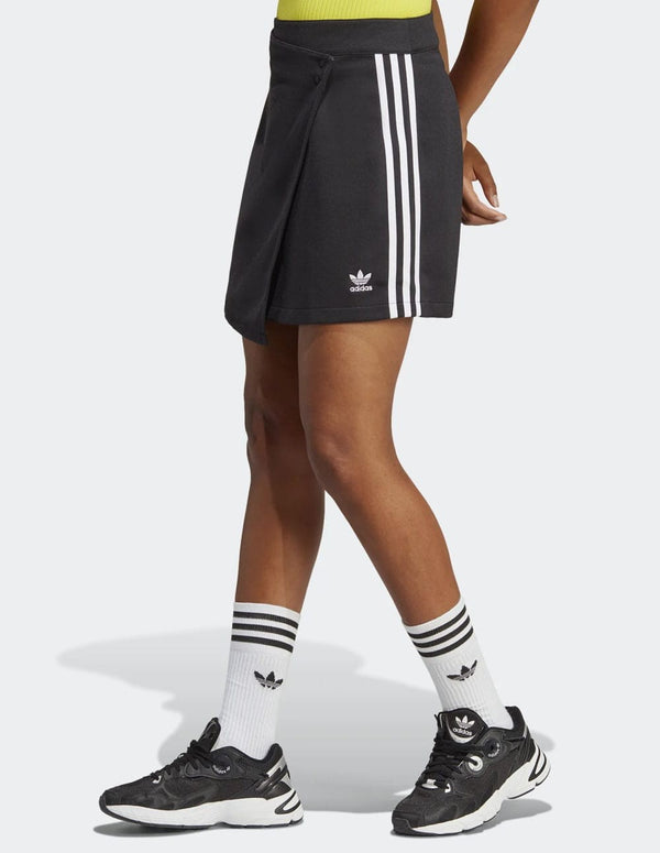 adidas Classics Wrapping 3-Stripes Short Skirt Black Women