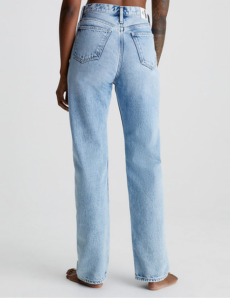 Pantalón Vaquero Calvin Klein Jeans High Rise Azul Mujer