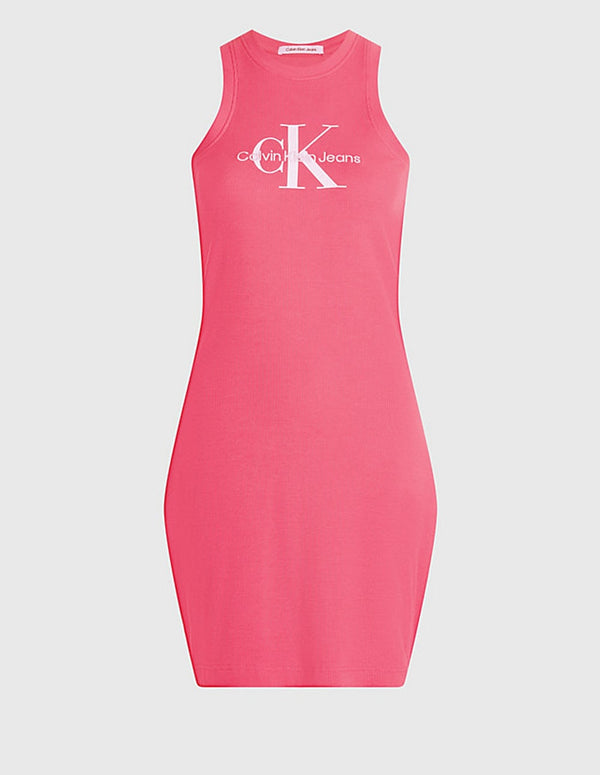 Calvin Klein Jeans Dress with Pink Logo Women