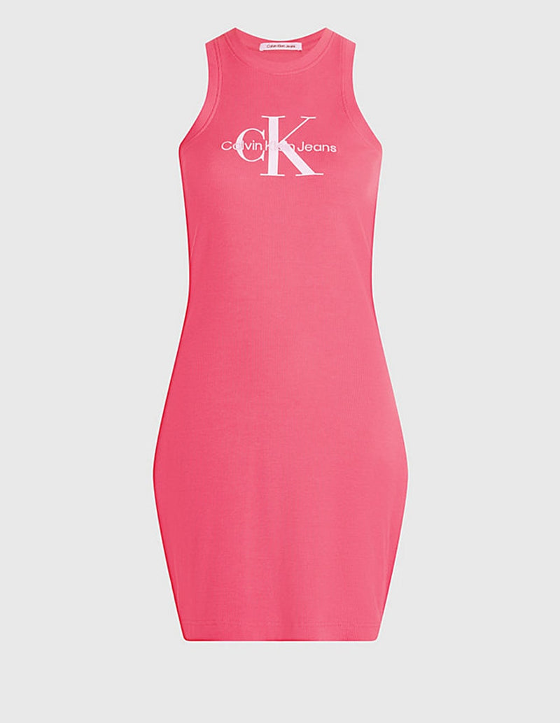 Vestido Calvin Klein Jeans con Logo Rosa Mujer