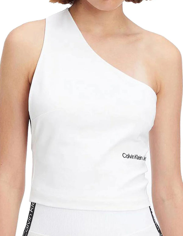 Top Calvin Klein Jeans Asimétrico Blanco Mujer