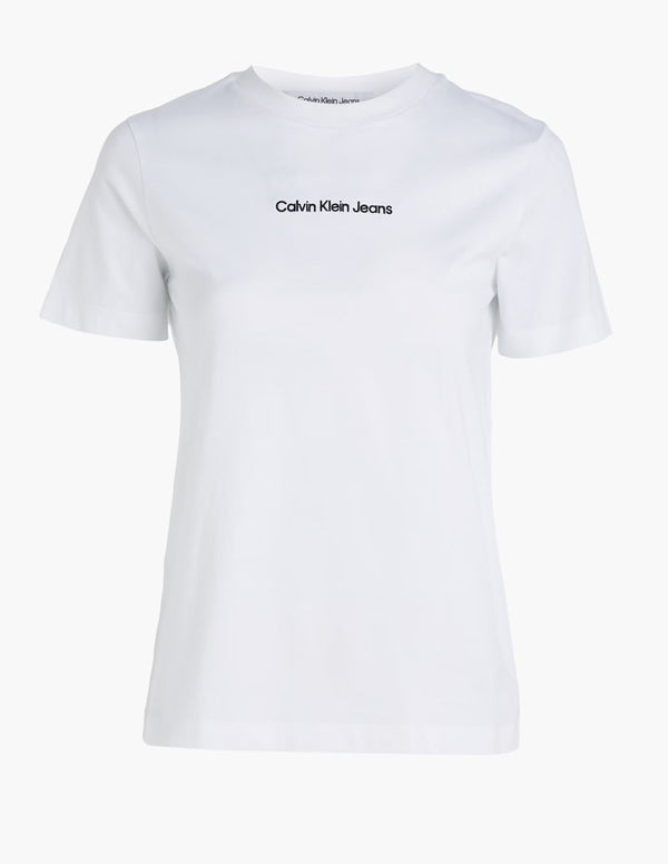 Camiseta Calvin Klein Jeans con Logo Blanca Mujer