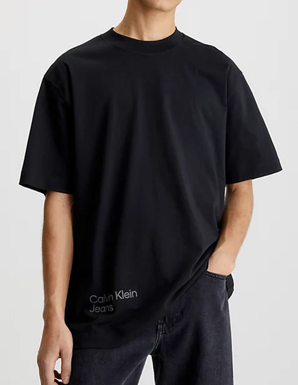 Camiseta Calvin Klein Jeans con Logo en la Espalda Negra Hombre