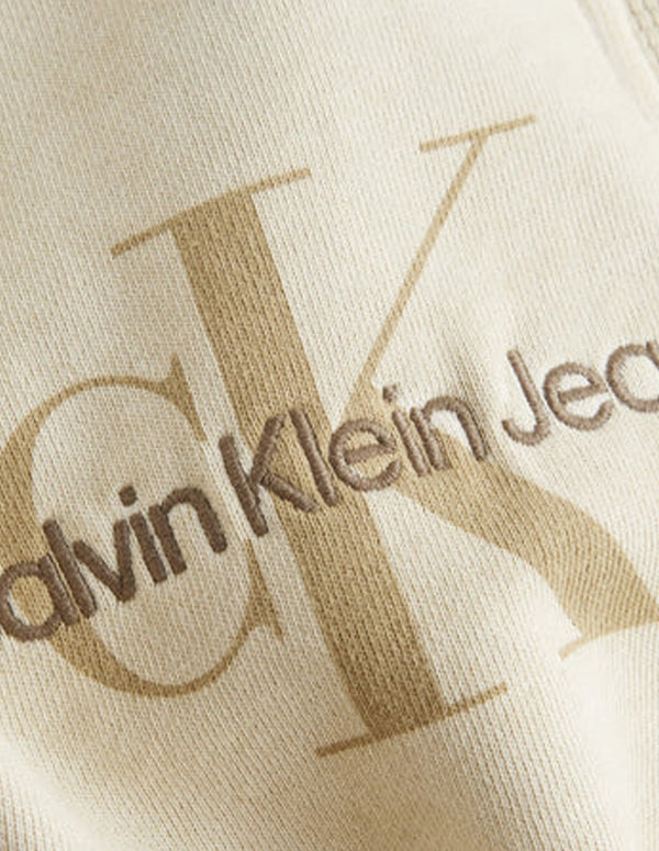 Pantalón Corto Calvin Klein Jeans con Logo Beige Hombre