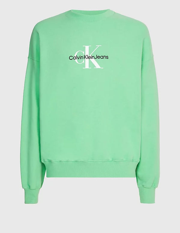 Sudadera Calvin Klein Jeans Oversized con Logo Verde Hombre