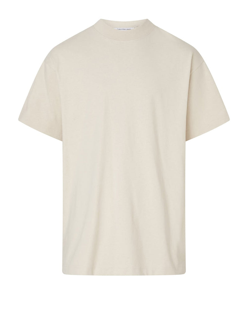 Camiseta Calvin Klein Jeans Uomo con Logo Beige Hombre