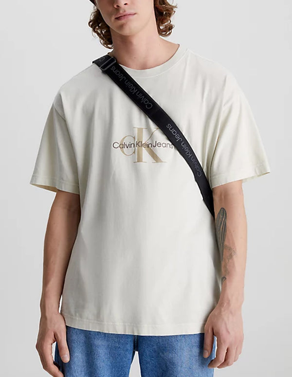Calvin Klein Jeans Relaxed Monogram Beige Men's T-shirt