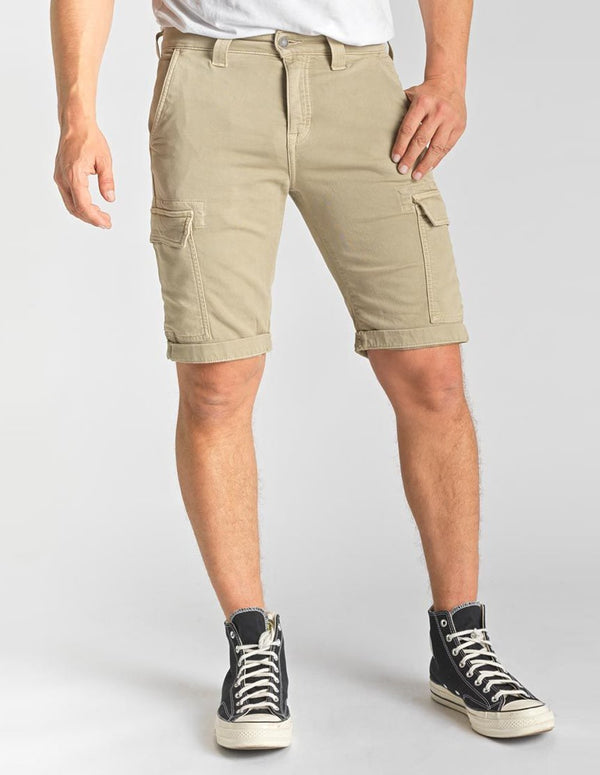 Pantalón Corto Le Temps des Cerises Army Jogg Damon Beige Hombre