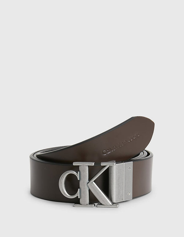 Cinturón Calvin Klein Jeans Leather Reversible Negro y Marrón Hombre