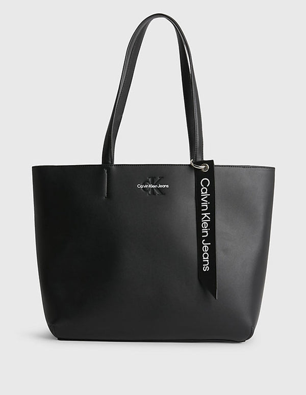 Bolso Tote Calvin Klein Jeans con Logo Negro Mujer 21 x 41 x 13