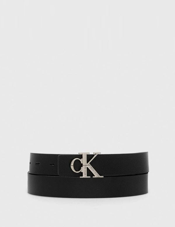 Cinturon Calvin Klein Jeans Leather Negro Mujer