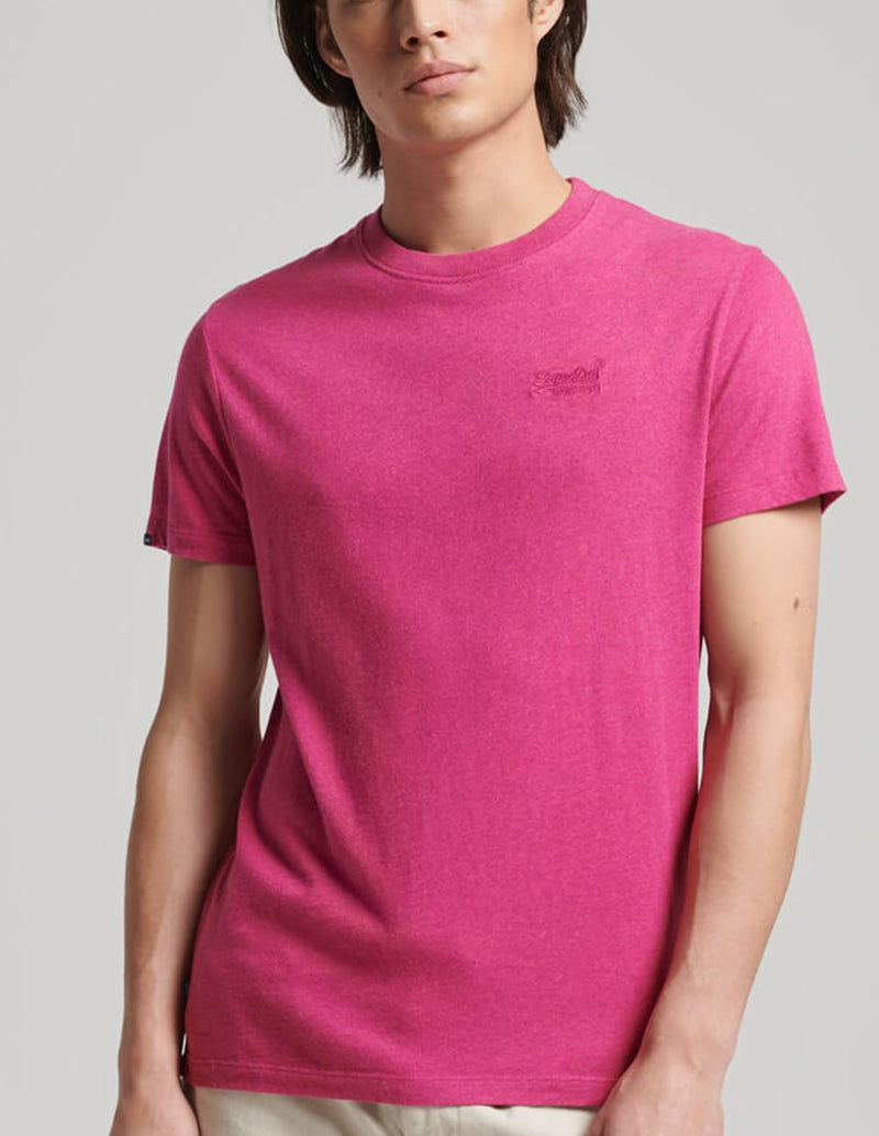 Camiseta Superdry Vintage Algodón Orgánico Rosa Hombre