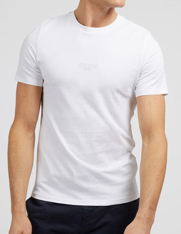 Camiseta GUESS Calce con Logo Blanca Hombre