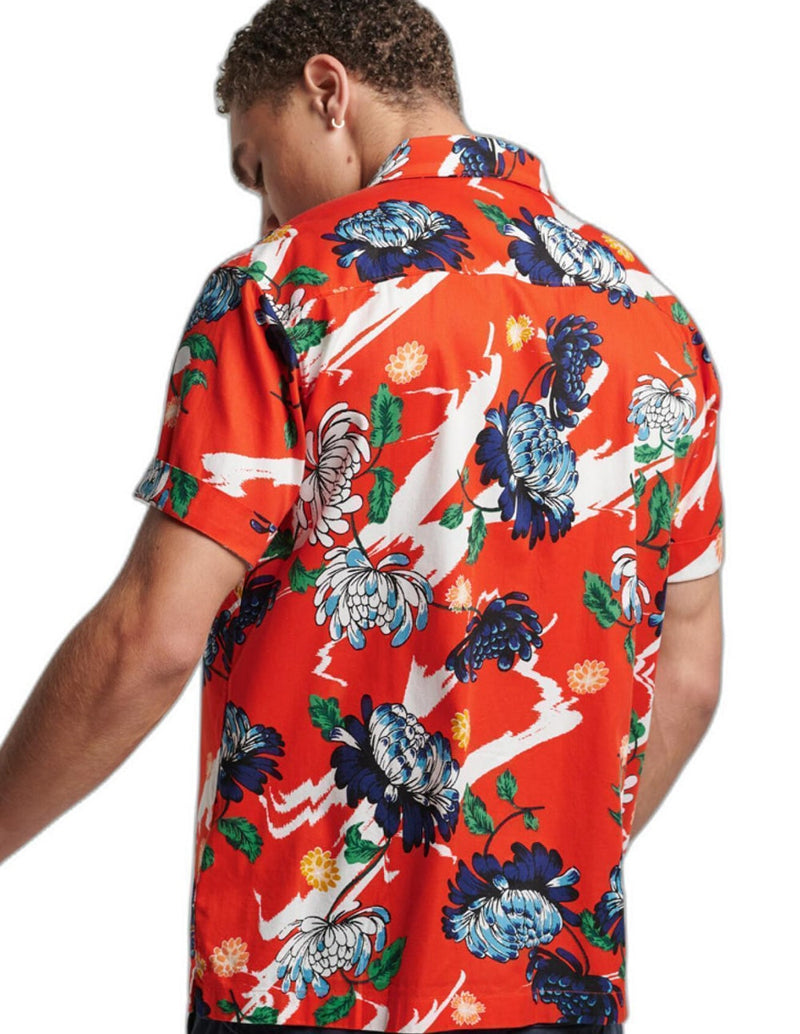 Camisa Superdry Hawaiian Naranja Hombre