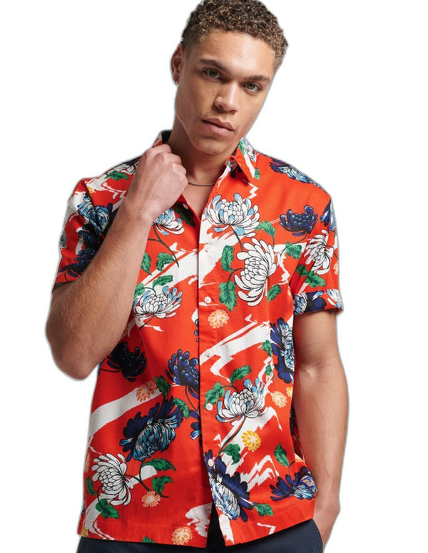 Superdry Hawaiian Orange Men's Shirt
