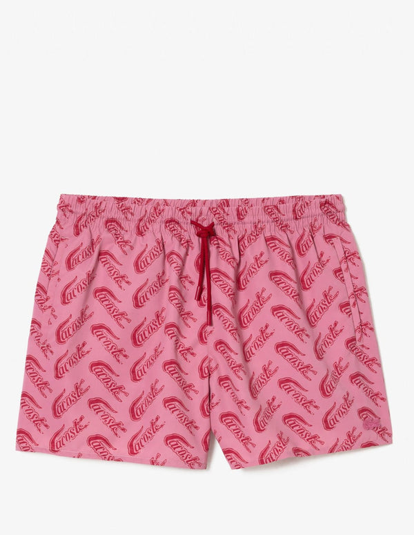 Bañador Lacoste Estampado Logo Print Rosa Hombre