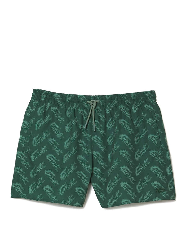 Bañador Lacoste Estampado Logo Print Verde Hombre