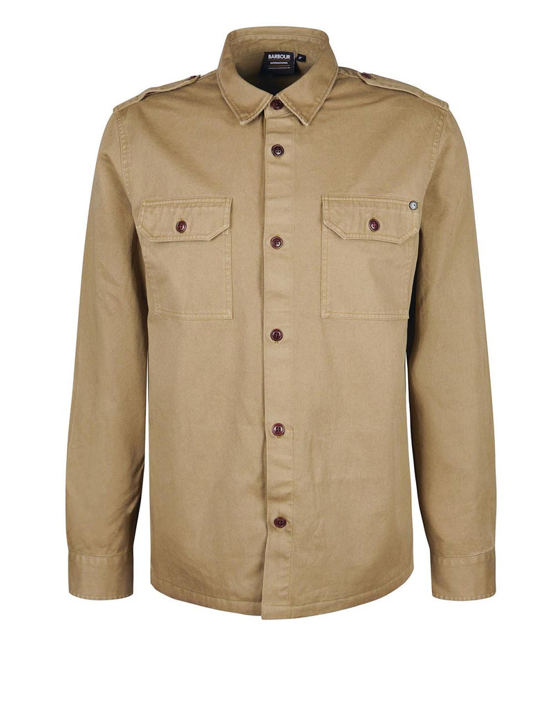 Chaqueta Sobrecamisa Barbour Abbe Marrón Hombre