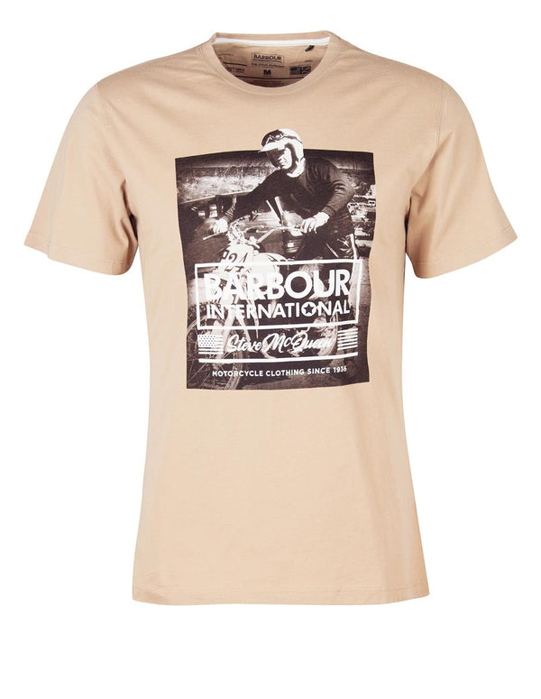 Camiseta Barbour Morris Graphic Beige Hombre