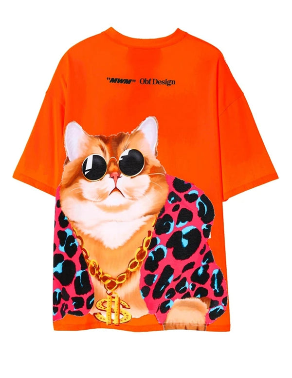 Camiseta MWM Gato Naranja Unisex
