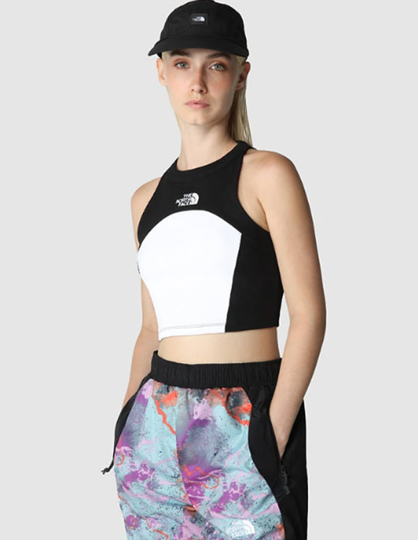 Top The North Face con Logo Negro y Blanco Mujer