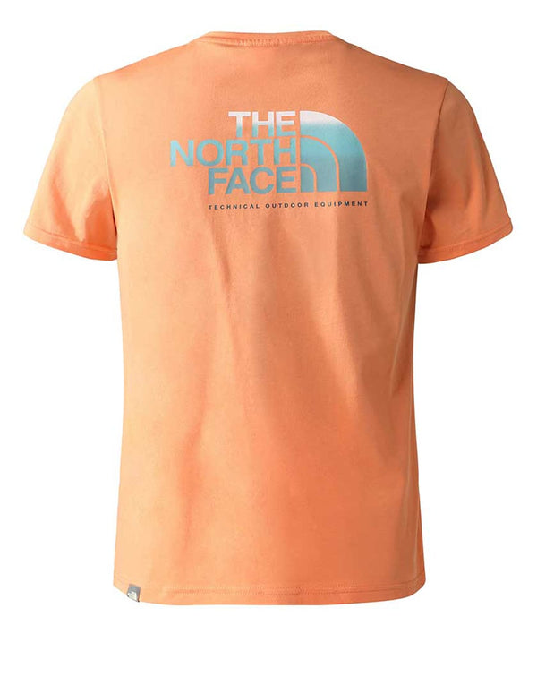 Camiseta The North Face con Logo Estampado Naranja Hombre