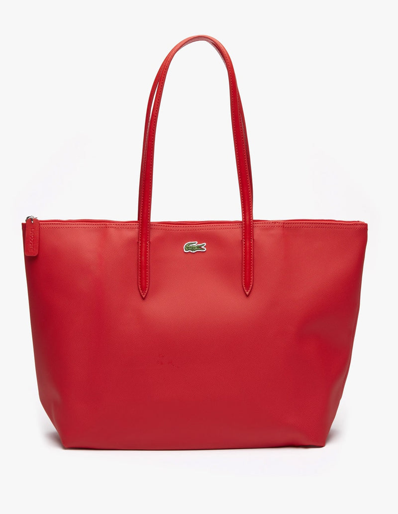 Bolso Tote Lacoste L.12.12 Concept con Cremallera Rojo Mujer 35 x 30 x 14