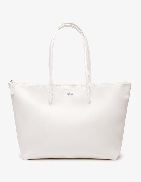 Bolso Tote Lacoste L.12.12 Concept con Cremallera Blanco Mujer 35 x 30 x 14