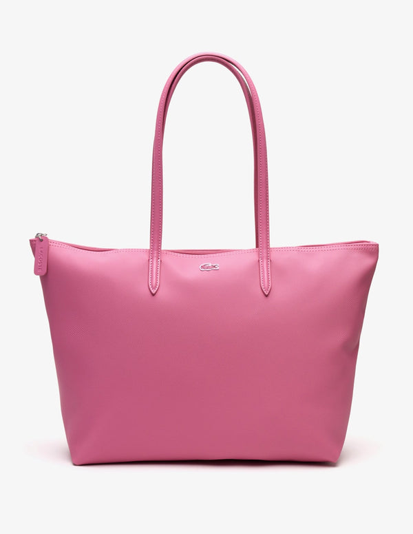 Bolso Tote Lacoste L.12.12 Concept con Cremallera Rosa Mujer 35 x 30 x 14