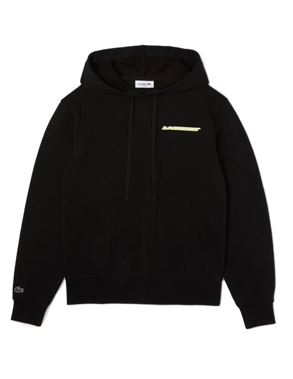 Sudadera con Capucha Lacoste con Logo Negra Mujer