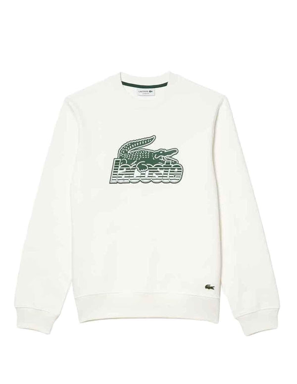 Sudadera Lacoste Logo Print Blanca Hombre